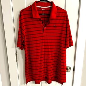 Men’s Adidas golf clima cool polo. With random logo size large